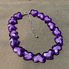 Valentine's Day Acrylic Bead in Bead Heart Beaded Necklaces with Alloy End Chains FS-WG4CF83-03-1