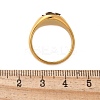Round Natural Tiger Eye Chips Finger Rings RJEW-D303-03G-04-5