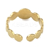 Ion Plating(IP) 304 Stainless Steel Enamel Textured Round Cuff Finger Rings RJEW-L107-066G-01-3