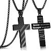 American Flag Bible Cross 304 Stainless Steel Pendant Necklaces for Men FS-WGFCD71-08-1
