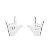304 Stainless Steel Stud Earrings WG98C66-02-1
