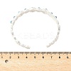 Daisy Alloy Resin Cuff Bangles for Women BJEW-U039-02S-3