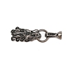 Brass Micro Pave Cubic Zirconia Fold Over Clasps KK-L223-003B-1