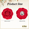 4Pcs Cloth Art Camelia Brooch Pins JEWB-CN0001-03C-2