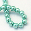 Baking Paint Pearlized Glass Pearl Round Bead Strands X-HY-Q330-8mm-32-4