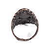 Natural Obsidian Retro Finger Rings RJEW-B067-02R-29-3