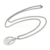 201 Stainless Steel Nossa Senhora Aparecida Virgin Mary Pendant Necklaces for Women NJEW-K283-01P-2