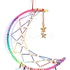 Rainbow Color Moon Feather Tassel Pendant Decorations PW-WG92679-01-4