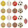 36Pcs 9 Style Alloy Enamel Pendants FIND-SC0015-88-1