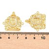 Brass Micro Pave Clear Cubic Zirconia Religion Ganesha Connector Charms KK-F931-07G-3