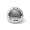 Non-Tarnish 304 Stainless Steel Chunky Dome Finger Ring for Men Women STAS-E168-09P-3