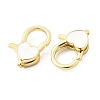 Heart Brass Enamel Lobster Claw Clasps KK-Z147-02G-02A-2