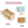 1Pc 4 Grids Rectangle Wood Food Card Storagge Boxes with Visible Window AJEW-DC0003-95-2