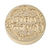Merry Christmas Series Wax Seal Brass Stamp Head AJEW-M037-01G-05-2