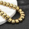 304 Stainless Steel Rectangle Link Chain Braceletes for Women BJEW-R022-01G-2