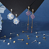 120Pcs 2 Colors Brass Post Earring Findings KK-SP0002-35-4