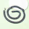 12MM 304 Stainless Steel Cuban Link Chain Necklaces NJEW-C099-04B-01-2