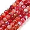 Natural Agate Dyed Beads Strands G-H028-A08-01-2