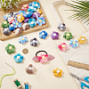 36Pcs 9 Colors Wool Yarn Flower Ornament Accessories AJEW-FG0005-27-4