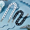 CHGCRAFT 2Pcs 2 Color Resin Curb Chains Bag Straps FIND-CA0005-05-4