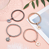 4Pcs 4 Colors Donut Charm Stretch Bracetet for Girl Women BJEW-CA0001-04-4