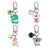 4Pcs 4 Styles Animal Resin Pendant Decorations HJEW-TAC0069-1