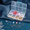 DIY Flower Long Dangle Earring Making Kits DIY-SC0019-65-7