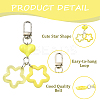 7Pcs 7 Colors Star & Heart Resin Pendant Decorations HJEW-SP0001-28-3