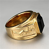 Alloy Rhinestone Finger Rings for Men FS-WG512DB-01-4
