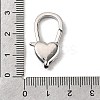 Brass Clear Cubic Zirconia Lobster Claw Clasps KK-Z078-46C-P-3