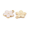 Light Gold Plated Alloy Enamel Pendants ENAM-R136-17F-3