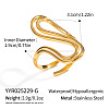 Double Layer 304 Stainless Steel Cuff Open Rings for Women SF0469-1-1