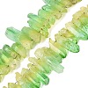 Two Tone Spray Painted Natural Quartz Crystal Points Beads Strands G-Q610-03D-1