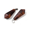 Dyed & Heated Natural Red Tiger Eye Pointed Pendants X-G-I314-02P-11-5