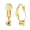 Brass Clip-on Earring Converters Findings KK-Q115-G-NF-2