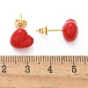 Brass Stud Earrings EJEW-F359-06G-4