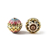 Brass & Alloy & Rhinestone Enamel Beads RB-CBA973B-11D-G-2