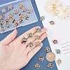 28pcs 7 colors Glass Connector Charms GLAA-PH0002-56P-6