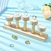 High and Low 5-Slot Wood Ring Display Riser Racks ST-CJ0034-04-6