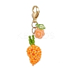 Handmade Glass Seed Beads Mango Pendnat Decorations HJEW-MZ00348-01-2