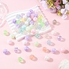 30Pcs Luminous Transparent Rainbow Iridescent Acrylic Beads LACR-YW0001-07-5