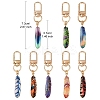 8Pcs 8 Styles Alloy Enamel Pendants Decorations KEYC-YW00183-3