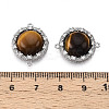 Natural Tiger Eye Connector Charms KK-N258-12P-3