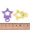 Spray Painted Alloy Swivel Snap Hook Clasps PALLOY-T090-76-3
