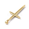 Brass Micro Pave Cubic Zirconia Pendants ZIRC-G159-02G-04-2