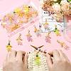 30Pcs 6 Styles Angel Acrylic & Glass Pendant Decorations HJEW-FS00074-5