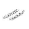 SHEGRACE Brass Pave Clear Cubic Zirconia Connector Charms XGRQ3P157-642P-2