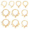 10Pcs 5 Styles Brass Hoop Earring Finding KK-TA0002-52-3