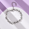 Brass Micro Pave Clear Cubic Zirconia Link Bracelets for Women BJEW-D342-01P-2