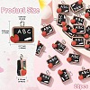 20Pcs Study Theme Opaque Resin Pendants RESI-YW0004-52-2